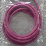 1 mètre cordon Pvc Creux 4 mm Rouge Pastel