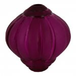 Perle Lucite Forme Lampion Striée Aubergine