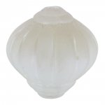 Perle Lucite Forme Lampion Striée Cristal