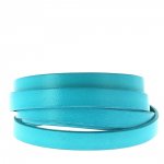 Cuir Plat Veau Azzurro de 10 mm Lisse par 20 cm