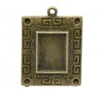 1 support cabochon rectangle N°01 Bronze