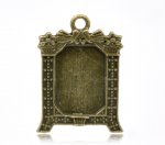 1 support cabochon rectangle N°02 Bronze