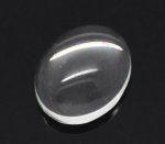 Cabochon Ovale 08 x 10 mm en verre loupe transparent N°15 par 2 pièces