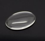 Cabochon Ovale 25 x 35 mm en verre loupe transparent N°20