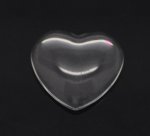 Cabochon Coeur 14 x 15 mm en verre loupe transparent N°22