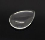 Cabochon Goutte 13 x 18 mm en verre loupe transparent N°24
