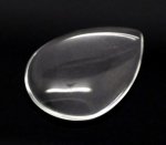 Cabochon Goutte 18 x 25 mm en verre loupe transparent N°25