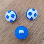 Bouton fantaisie à motifs pour enfants ballon de foot N°03 bleu foncé