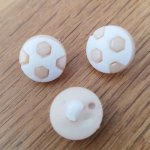 Bouton fantaisie à motifs pour enfants ballon de foot N°05 beige