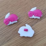 Bouton fantaisie à motifs pour enfants lapin N° 02