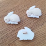 Bouton fantaisie à motifs pour enfants lapin N° 04