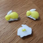 Bouton fantaisie à motifs pour enfants lapin N° 08