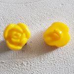 Boutons fantaisie, enfants, bébés Motif Fleur N°01-03 Jaune 01