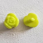 Boutons fantaisie, enfants, bébés Motif Fleur N°01-07 Vert 02