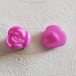 Boutons fantaisie, enfants, bébés Motif Fleur N°01-13 Violet