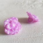 Boutons fantaisie, enfants, bébés Motif Fleur N°02-08 Violet