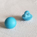 Boutons fantaisie, enfants, bébés Motif Demi Boule N°04-01 Bleu