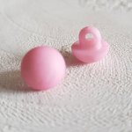 Boutons fantaisie, enfants, bébés Motif Demi Boule N°04-06 Rose