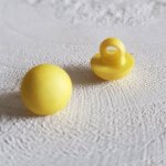 Boutons fantaisie, enfants, bébés Motif Demi Boule N°04-07 Jaune