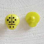 Boutons fantaisie, enfants, bébés Motif Coccinelle N°01-05 Vert clair