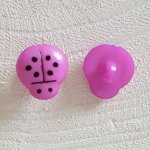 Boutons fantaisie, enfants, bébés Motif Coccinelle N°01-11 Violet