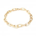 Bracelet maille ovale plaqué or 16K 22 cm N°03