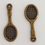 Breloque Raquette de Tennis Sport N°04 Bronze