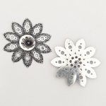 Breloque Fleur Métal N°059 Argent