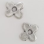 Breloque Fleur Métal N°111 Argent