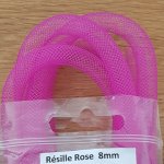 Résille Tubulaire Uni 08 mm Rose Fluo