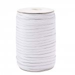 Elastique masque plat 5 mm BLANC N°02 au 10 cm