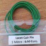 1 mètre Cordon rond cuir lisse Pin 1 mm