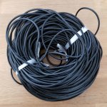 10 mètres Cordon rond cuir lisse Noir 3 mm