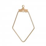 Apprêt losange Doré Support Boucle d'oreille N°02 x 10 pièces