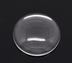 Cabochon Rond 25 mm en verre loupe transparent N°11 standard