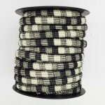 Cordon rond spaghetti N°02 Noir Blanc x 1 mètre