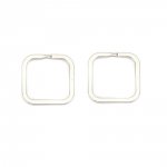 Anneau porte clés forme carré Acier Inoxydable 30 x 30 mm