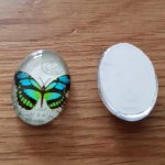 Cabochon Ovale 13 x 18 mm Papillon N°02