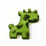 Girafe Fourrure Vert 26x34mm x 1