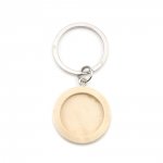 Support cabochon Porte clé 20 mm Bois N°01