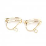 Support Boucle d'oreille Clip en cuivre plaqué Or 18K N°01