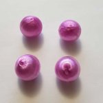 Perle tissé en fil 15 mm Mauve