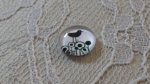 cabochon rond en verre 10mm oiseaux 018 