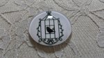 cabochon rond en verre 10mm oiseaux 023 