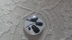 cabochon rond en verre 10mm oiseaux 017 