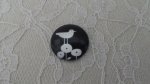 cabochon rond en verre 10mm oiseaux 012 