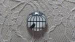 cabochon rond en verre 10mm oiseaux 007 