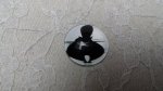 cabochon rond en verre 10mm chat 009 