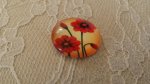 cabochon rond en verre 20mm fleur 01-049 