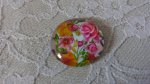 cabochon rond en verre 20mm fleur 01-046 